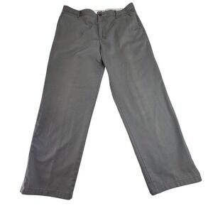 Dockers D3 Classic Fit Gray Cotton Twill Chino Pants Mens 36x32 Flat Front